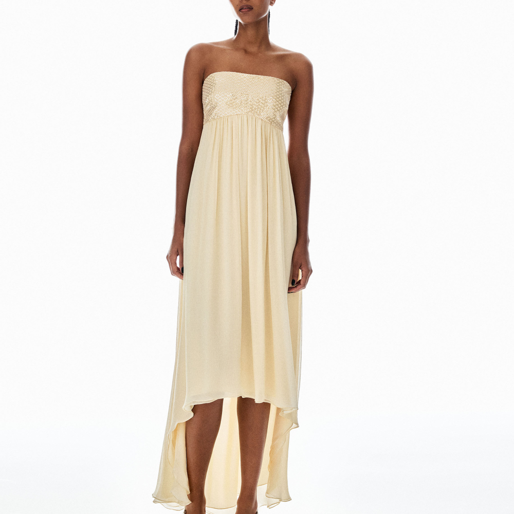 Vestido Tule Micro Paetê Paty