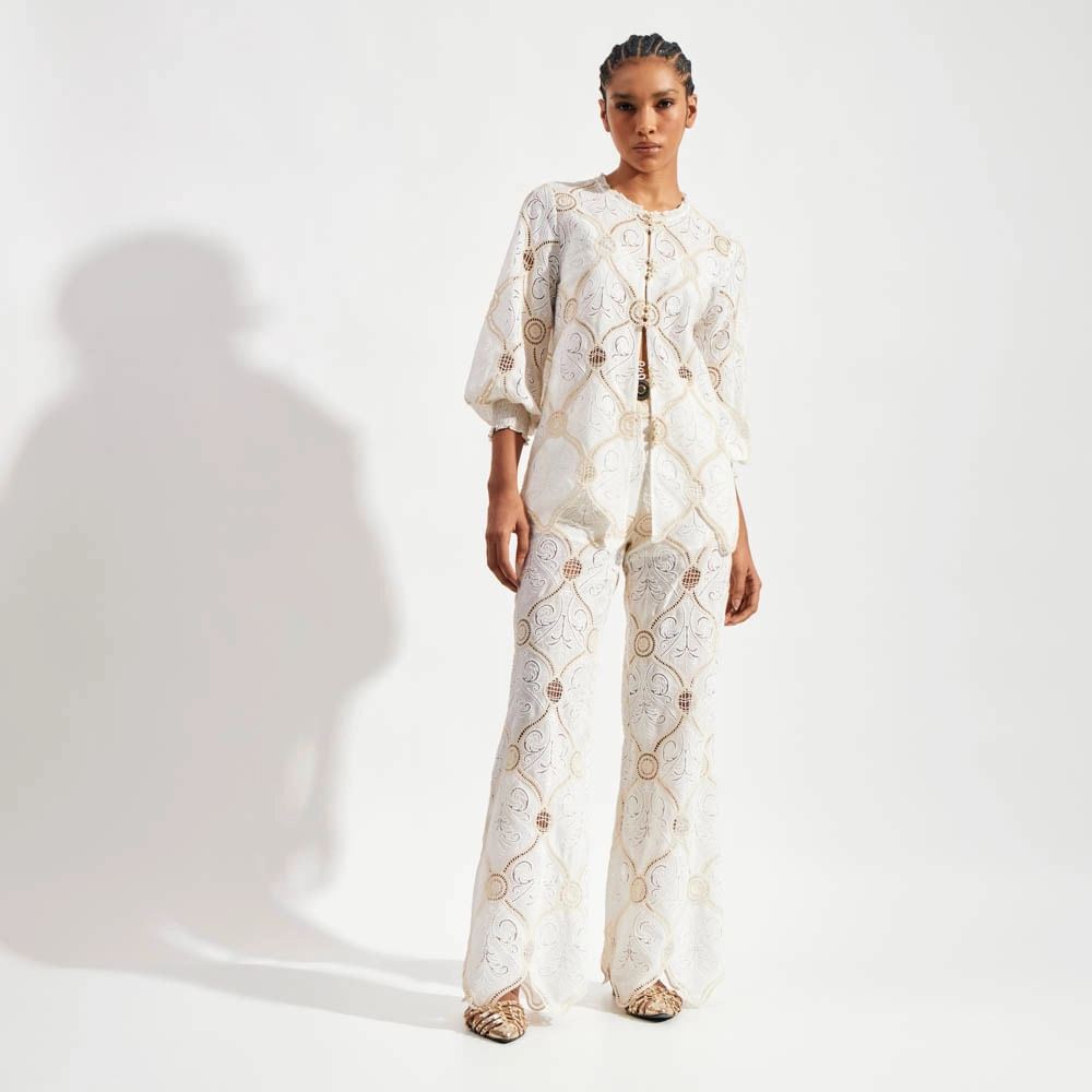 Blusa Bordado Sand Mike - Off/Cru/36