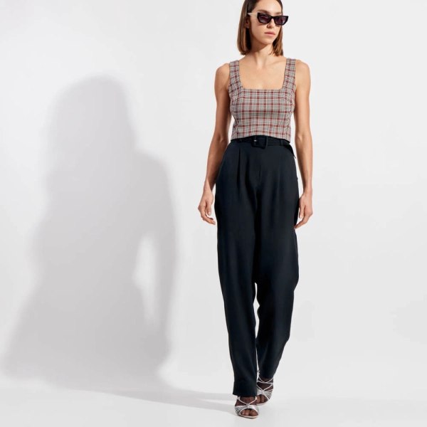 Blusa Gabardine Vichy Lauren (ref ef0f)