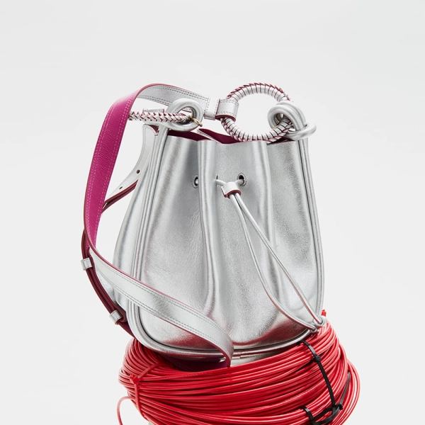 Bolsa Couro Metalizado Ligia