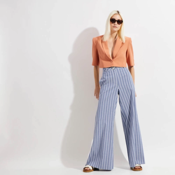 Calça Algodão Listra Alana (ref d9d1)