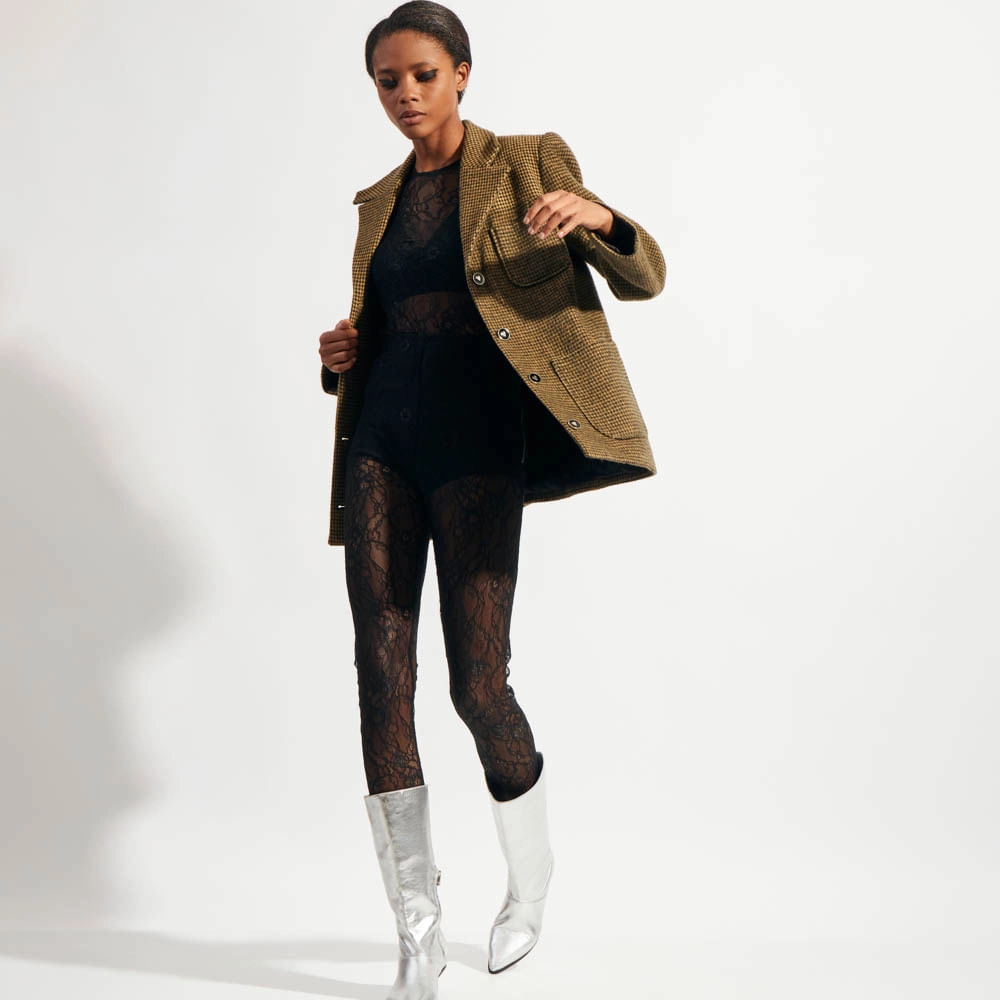 Casaco Lã Pied Coq Lena