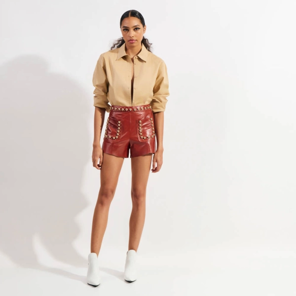 Hot Pants Couro Raquel