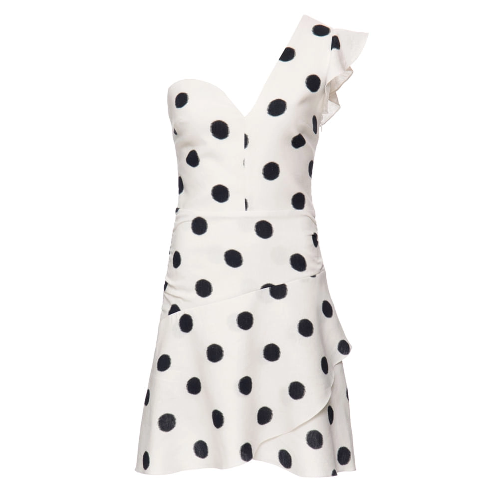 Vestido Linho Big Pois Laila