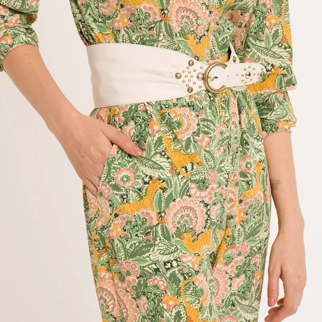 Calça Seda Tiger Bloom Lena - Tiger Bloom/40