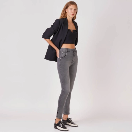 Calça Denim Georgia - Cinza Medio/34