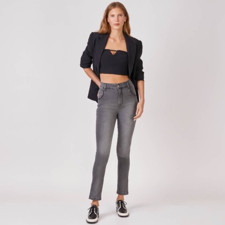 Calça Denim Georgia - Cinza Medio/34