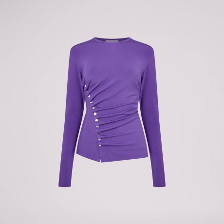 Blusa Manga Longa Roxa Rabanne