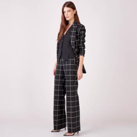 Calça Gabardine Xadrez Lorena Calça Gabardine Xadrez Lorena