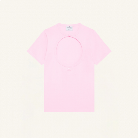 Camiseta Decote Círculo Courrèges Camiseta Decote Círculo Courrèges
