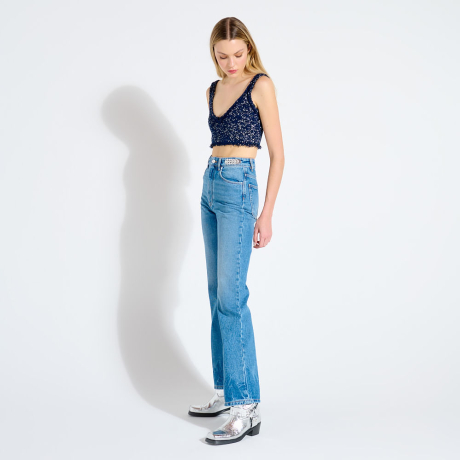 Calça Jeans Disco Metal Rabanne