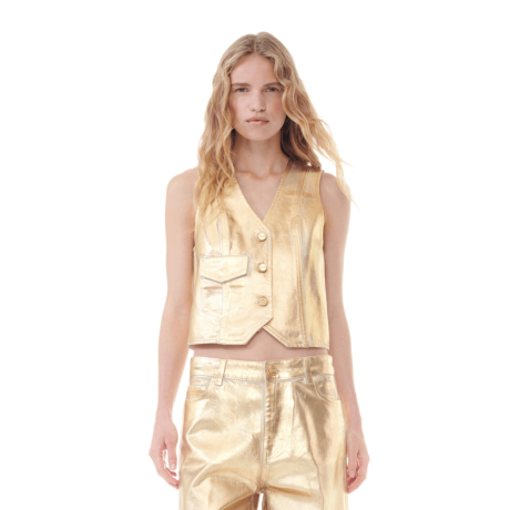 Colete Jeans Foil Ganni Colete Jeans Foil Ganni