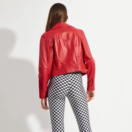 Jaqueta Couro Heart Chloe - Vermelho Fire/42