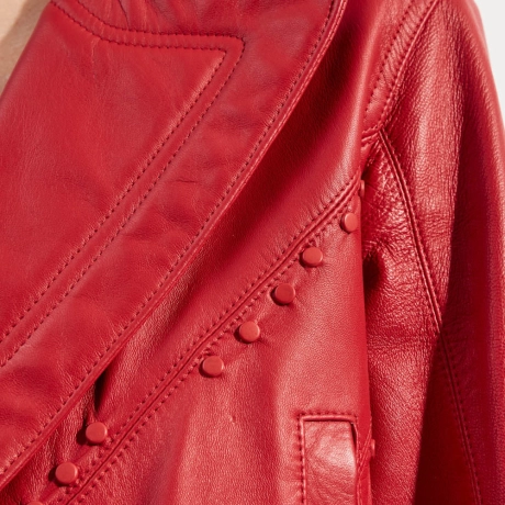 Jaqueta Couro Heart Chloe - Vermelho Fire/42