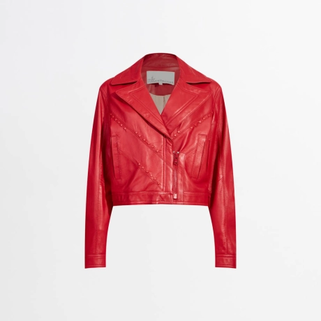 Jaqueta Couro Heart Chloe - Vermelho Fire/42