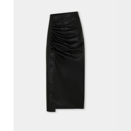 Saia Franzida Midi Rabanne