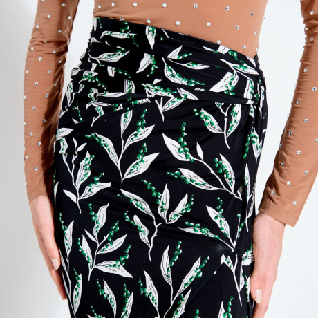 Saia Midi Estampada Rabanne