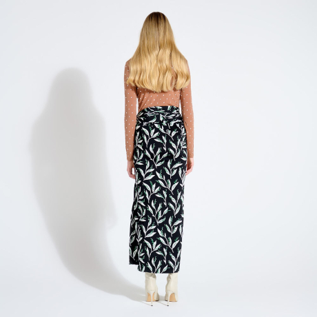 Saia Midi Estampada Rabanne