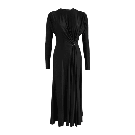 Vestido Manga Longa Drapeado Rabanne Vestido Manga Longa Drapeado Rabanne