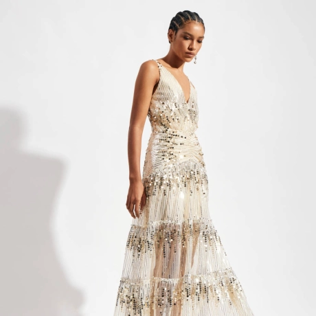 Vestido Paetê Music Paula