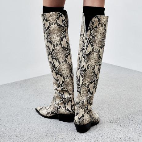 Bota Couro Python Aline