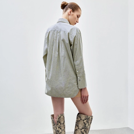 Camisa Tricoline Mini Chess Luna