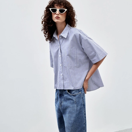 Camisa Tricoline Stripes Jamie