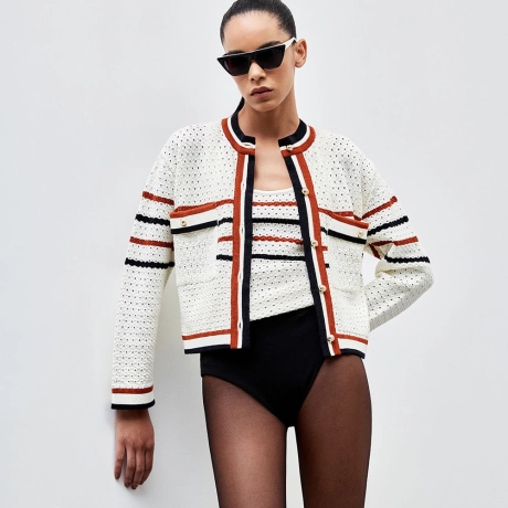 Cardigan Tricot Rendado Maeve