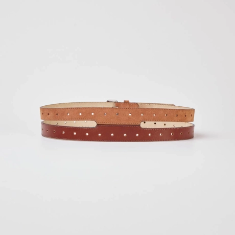 Cinto Couro Duo Blue