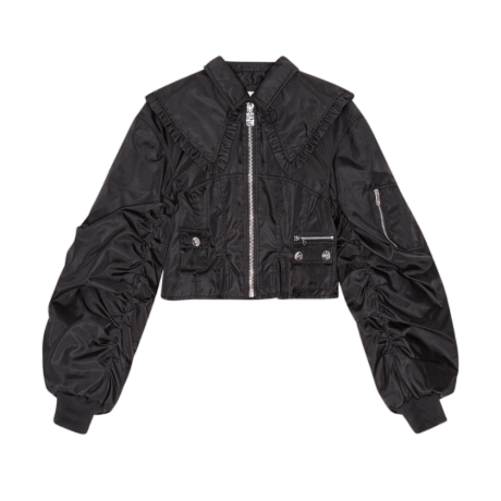 Jaqueta Duchesse Nylon Fitted Ganni