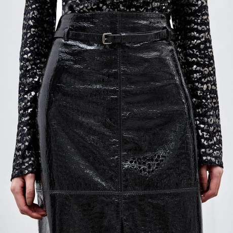 Saia Couro Lunar Vanessa