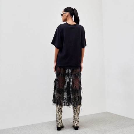 Saia Paetê Pluma Tessa