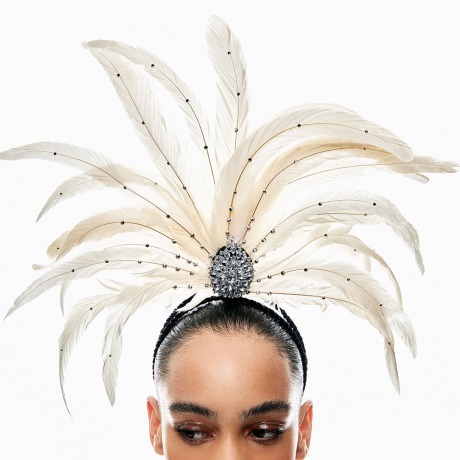 Tiara Penas e Brilho Off White Ramon Cabeças