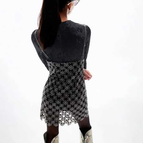 Vestido Couro Laser Ramona