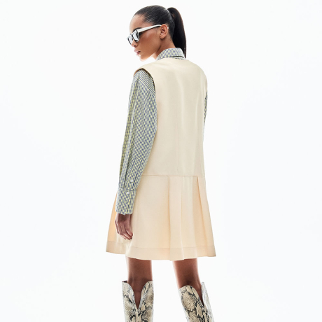 Vestido Crepe Xadrez Tina