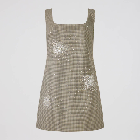 Vestido Pied Poule Kosmos Lana