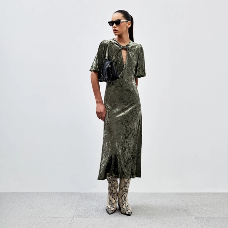 Vestido Veludo Stains Triz