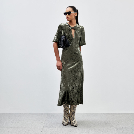 Vestido Veludo Stains Triz