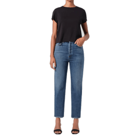 Calça Jeans 90's Pinch Waist Crop Agolde Calça Jeans 90's Pinch Waist Crop Agolde