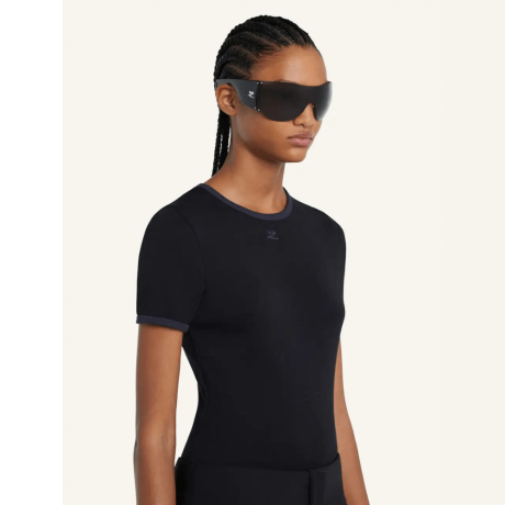 T-Shirt Signature Contrast Courrèges T-Shirt Signature Contrast Courrèges