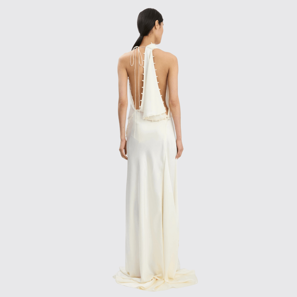 Vestido Longo Detalhe Fenda Victoria Beckham Vestido Longo Detalhe Fenda Victoria Beckham