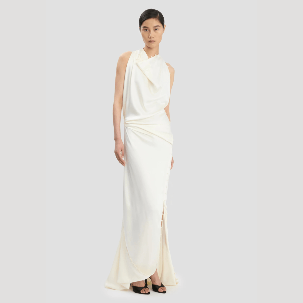 Vestido Longo Detalhe Fenda Victoria Beckham Vestido Longo Detalhe Fenda Victoria Beckham