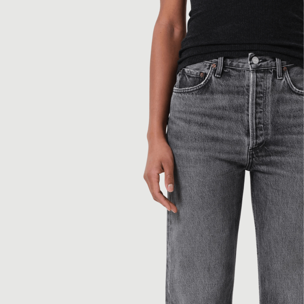 Calça Jeans 90s Pinch Waist Crop Agolde