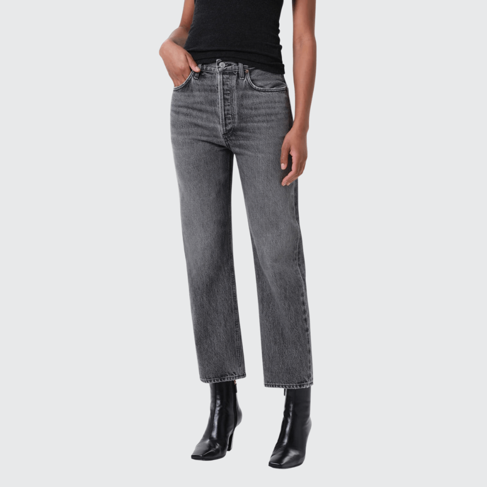 Calça Jeans 90s Pinch Waist Crop Agolde