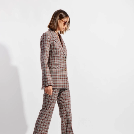 Blazer Gabardine Vichy Lena - Vermelho Paprica/36