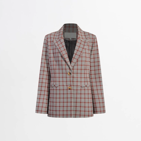 Blazer Gabardine Vichy Lena - Vermelho Paprica/36