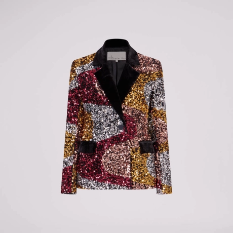 Blazer Paetê Velvet Poppy (ref a22e)