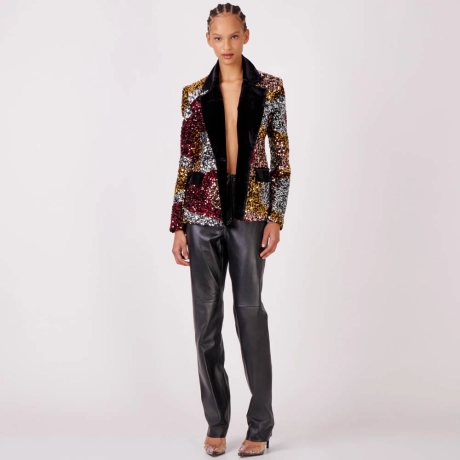 Blazer Paetê Velvet Poppy (ref a22e)