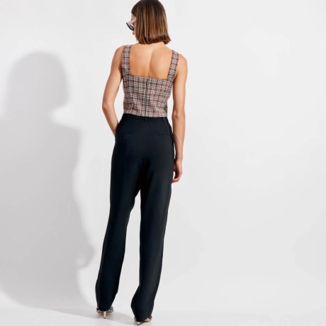 Blusa Gabardine Vichy Lauren (ref ef0f)