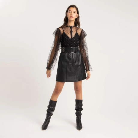 Blusa Tule Diamante Zess